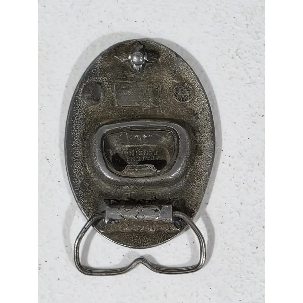 Vintage Coors Beer Rocky Mountain Waterfall Belt Buckle Bottle Opener Made USA